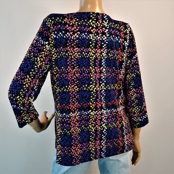 Liz Claiborne Mosaic Stretch Blouse - Picture 3 of 6